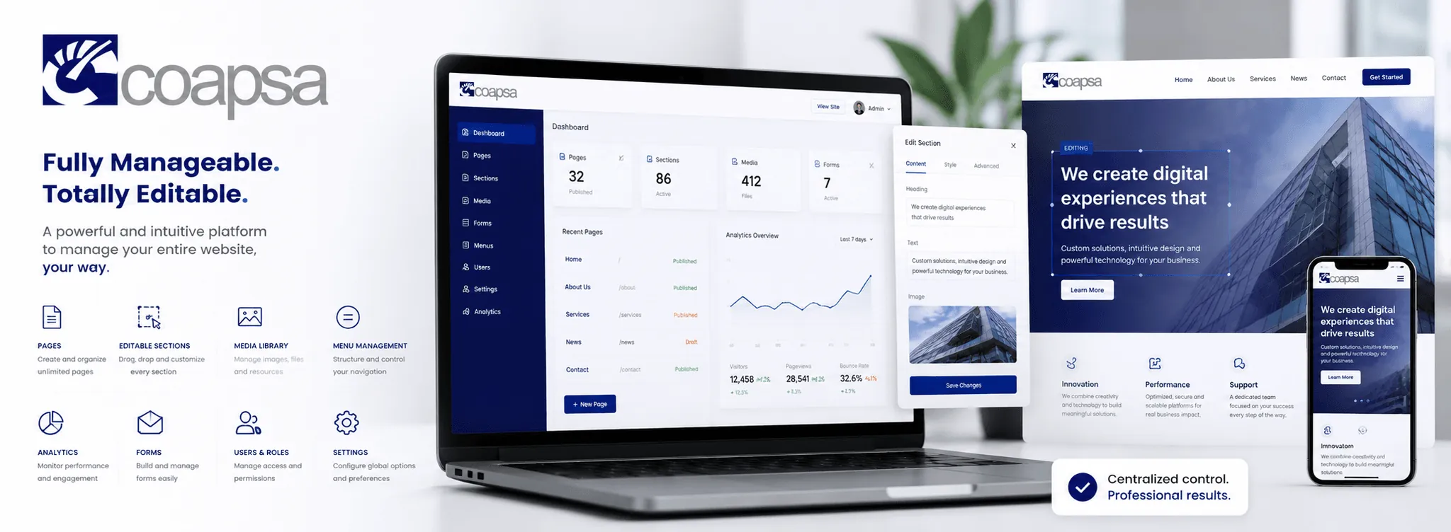 COAPSA — Web corporativa totalmente gestionable — Galería
