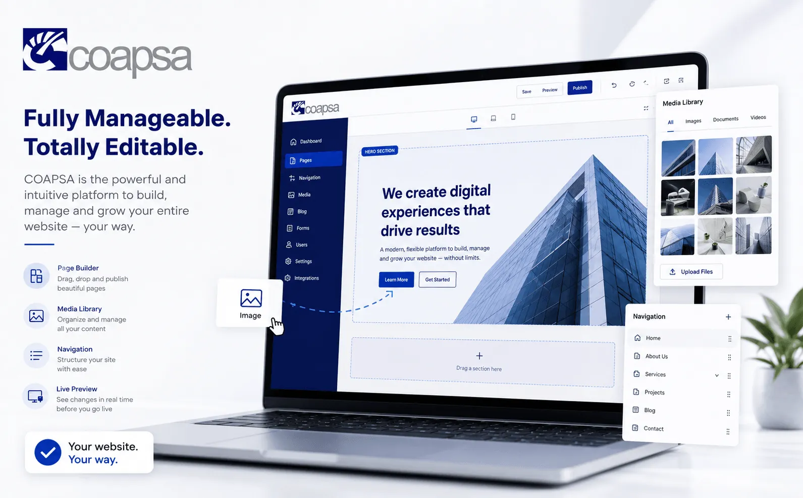 COAPSA — Web corporativa totalmente gestionable — Galería 1