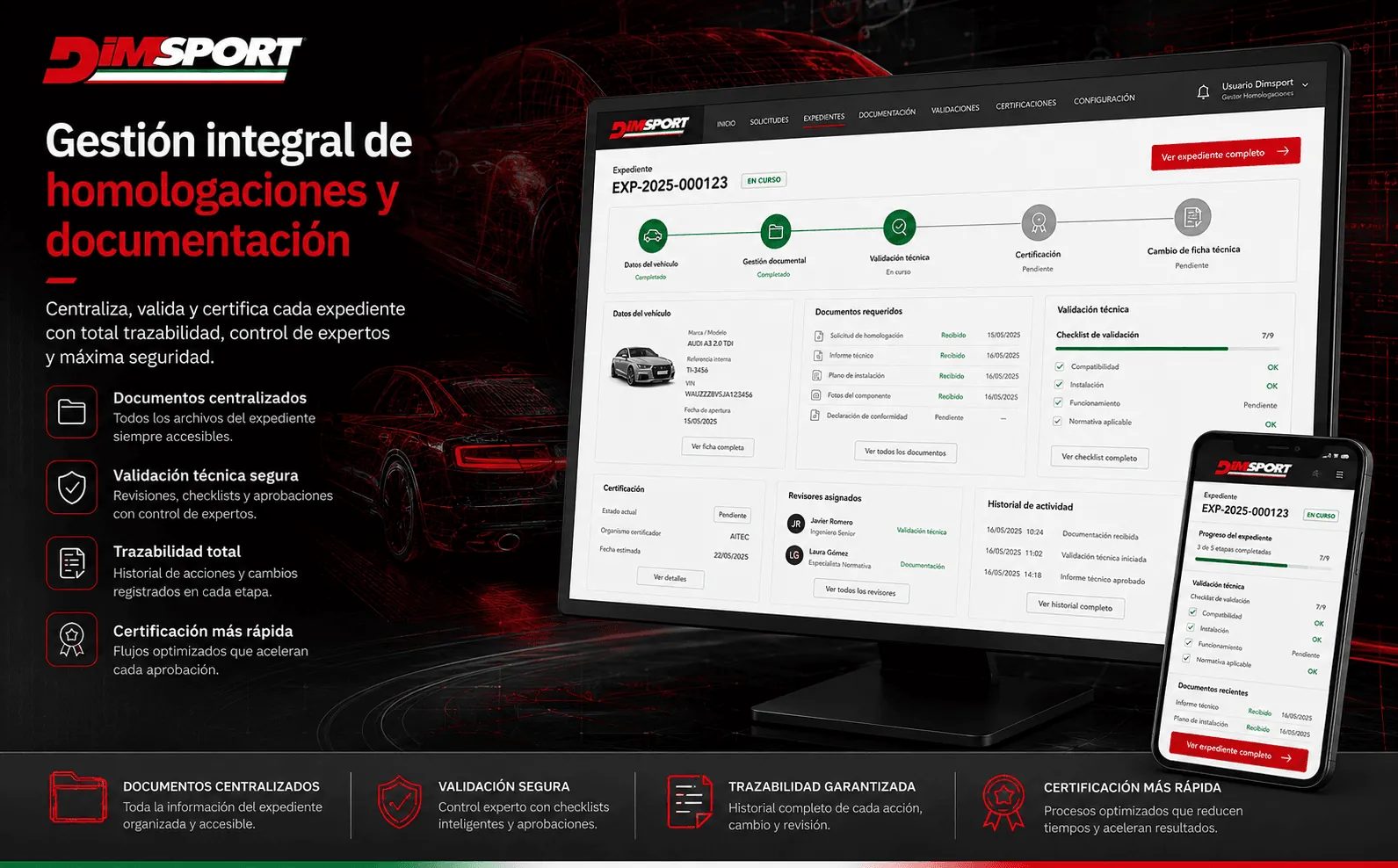 DIMSPORT — Portal integral para la gestión de homologaciones de vehículos — Galería 2