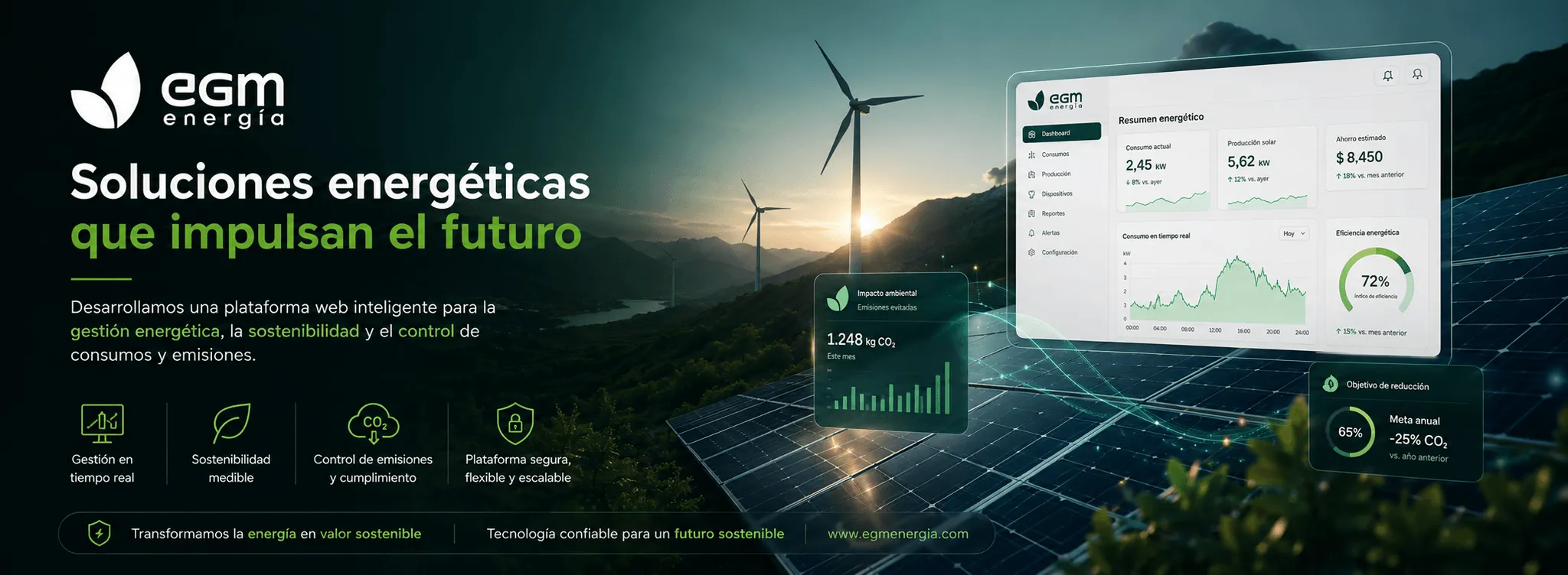 EGM Energía — Gestión energética inteligente y control de consumos en tiempo real — Galería