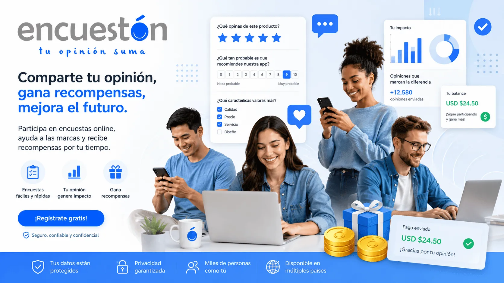 Encuestón — Plataforma de encuestas bonificadas para empresas y usuarios