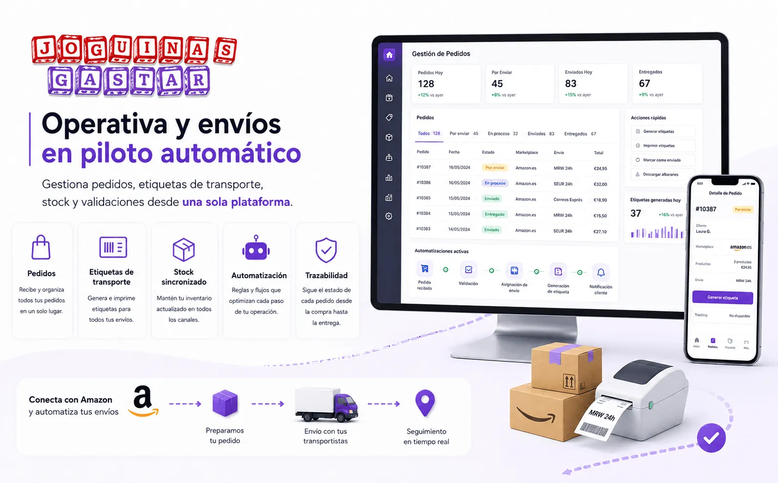 Joguinas Gastar — Plataforma de automatización para ventas, precios y logística en Amazon — Galería 2