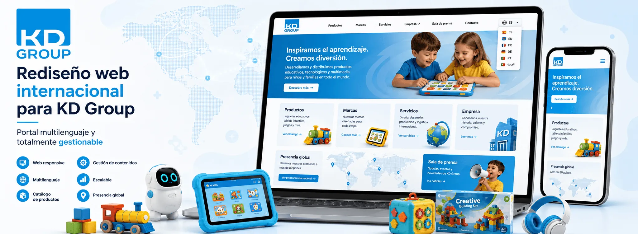 KD Group — Rediseño del portal corporativo internacional — Galería