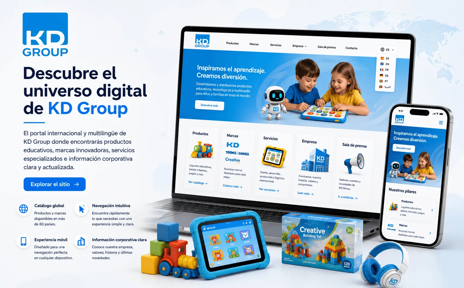 KD Group — Rediseño del portal corporativo internacional — Galería 1