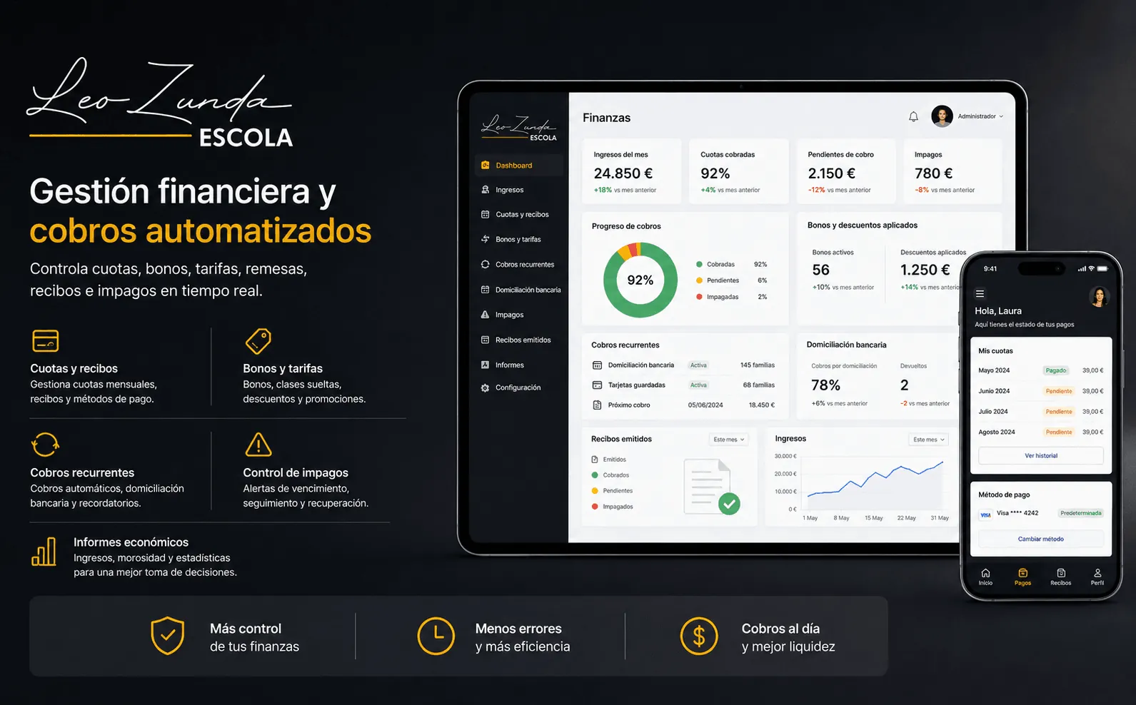Leo Zunda Escola — ERP integral para la gestión de escuelas de baile — Gallery 2