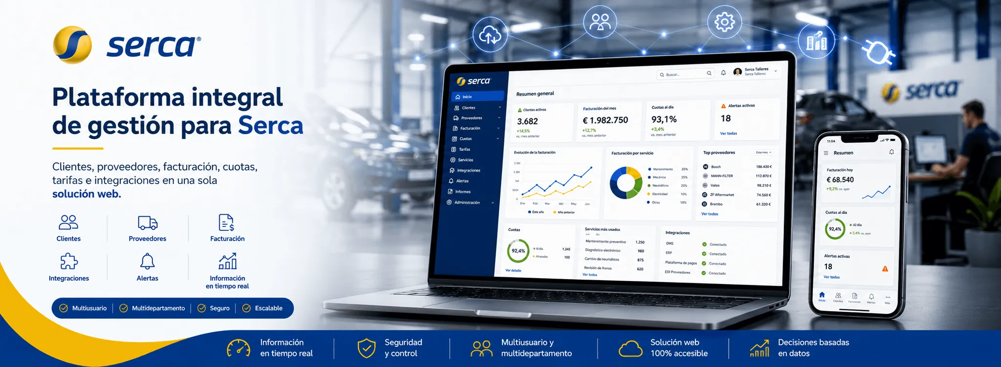 Serca — Plataforma integral de gestión para clientes, proveedores, facturación e integraciones — Gallery