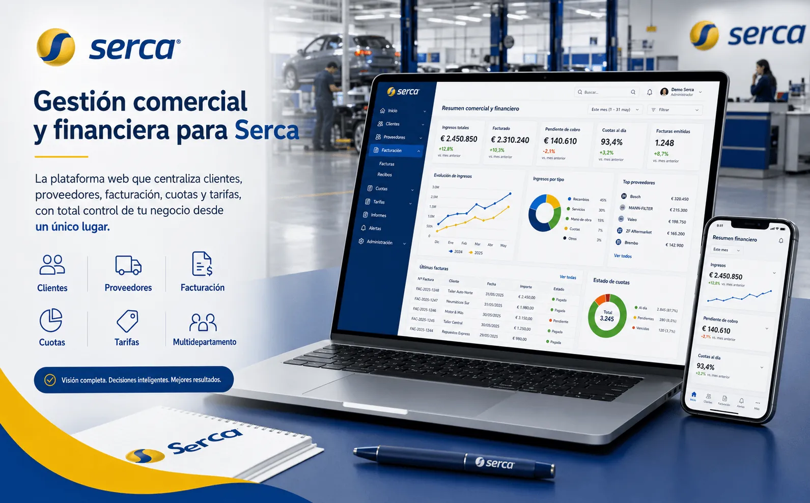 Serca — Plataforma integral de gestión para clientes, proveedores, facturación e integraciones — Gallery 1