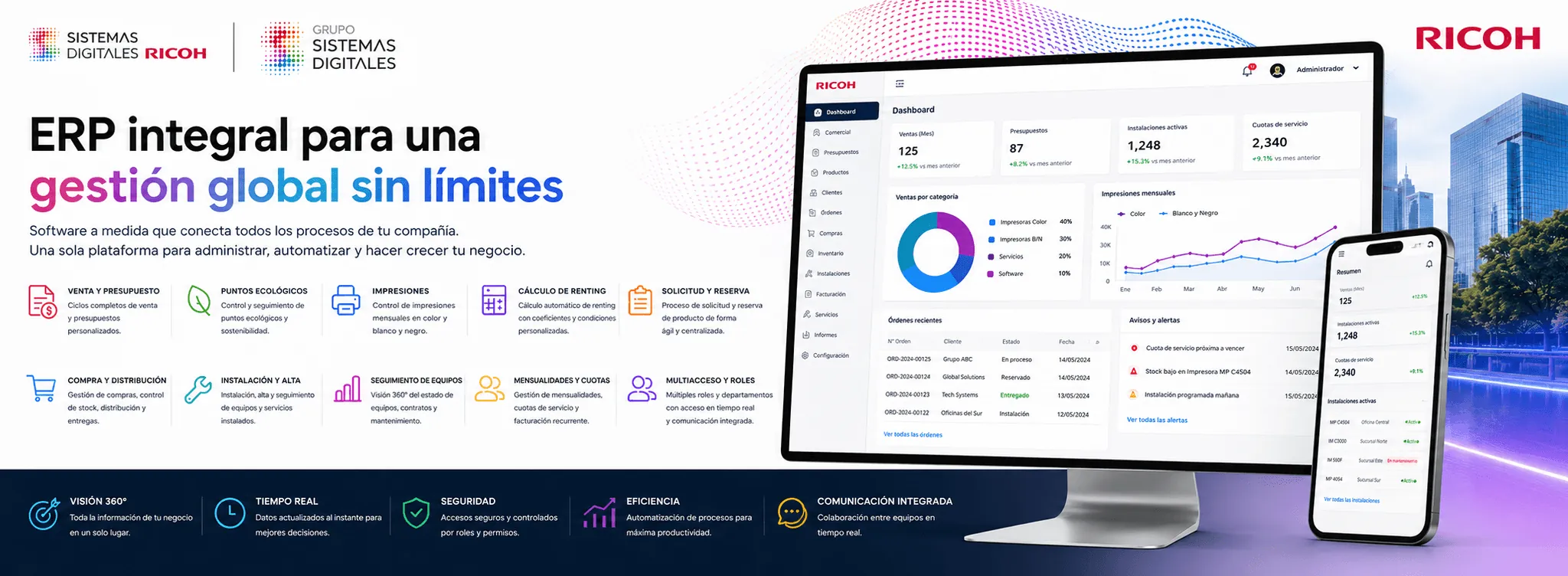 Sistemas Digitales Ricoh — ERP integral para la gestión global de la compañía — Galeria