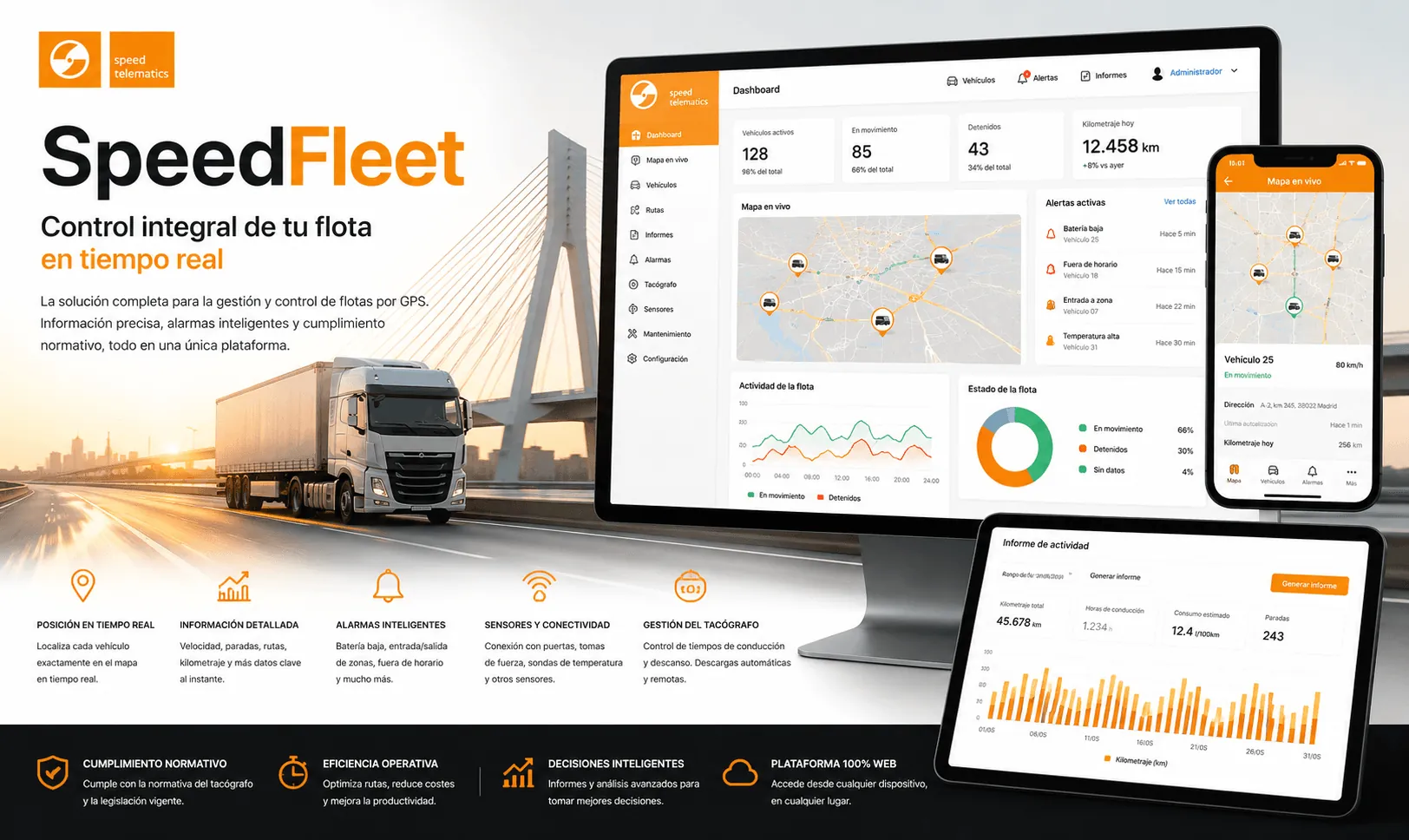 SpeedFleet — Plataforma integral para la gestión y control de flotas en tiempo real