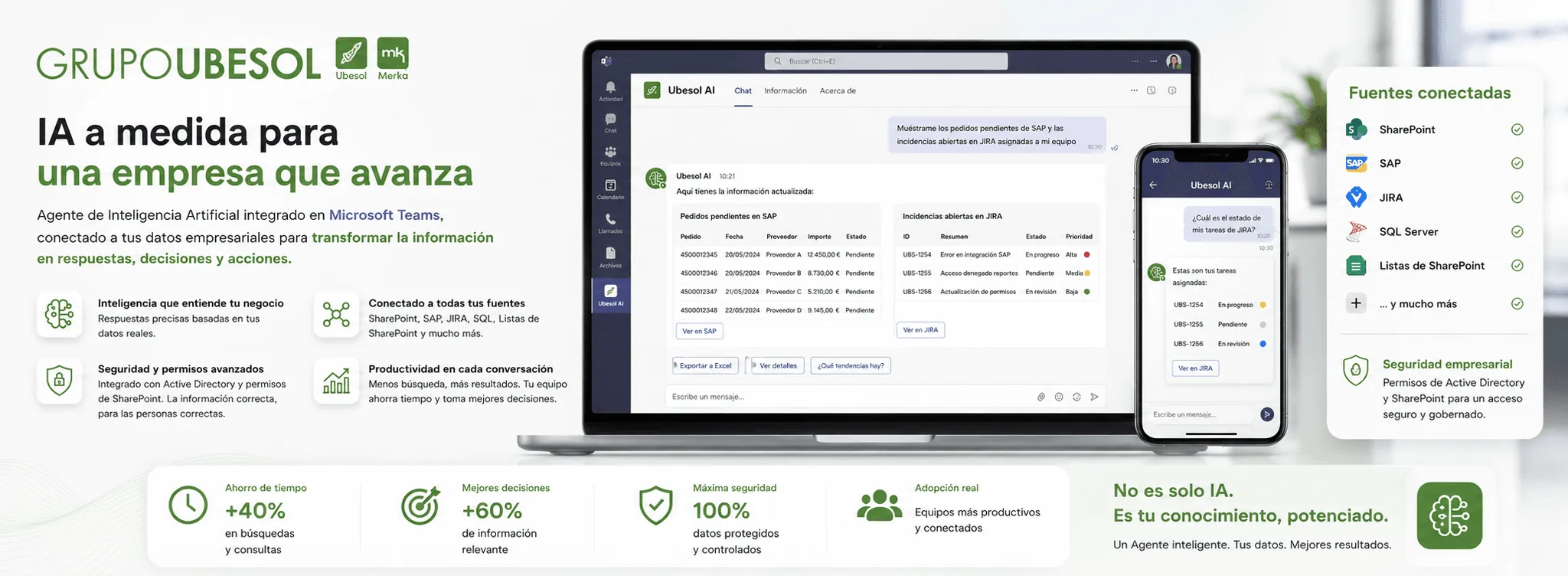 Grupo Ubesol — Agente de IA empresarial integrado en Microsoft Teams — Galeria