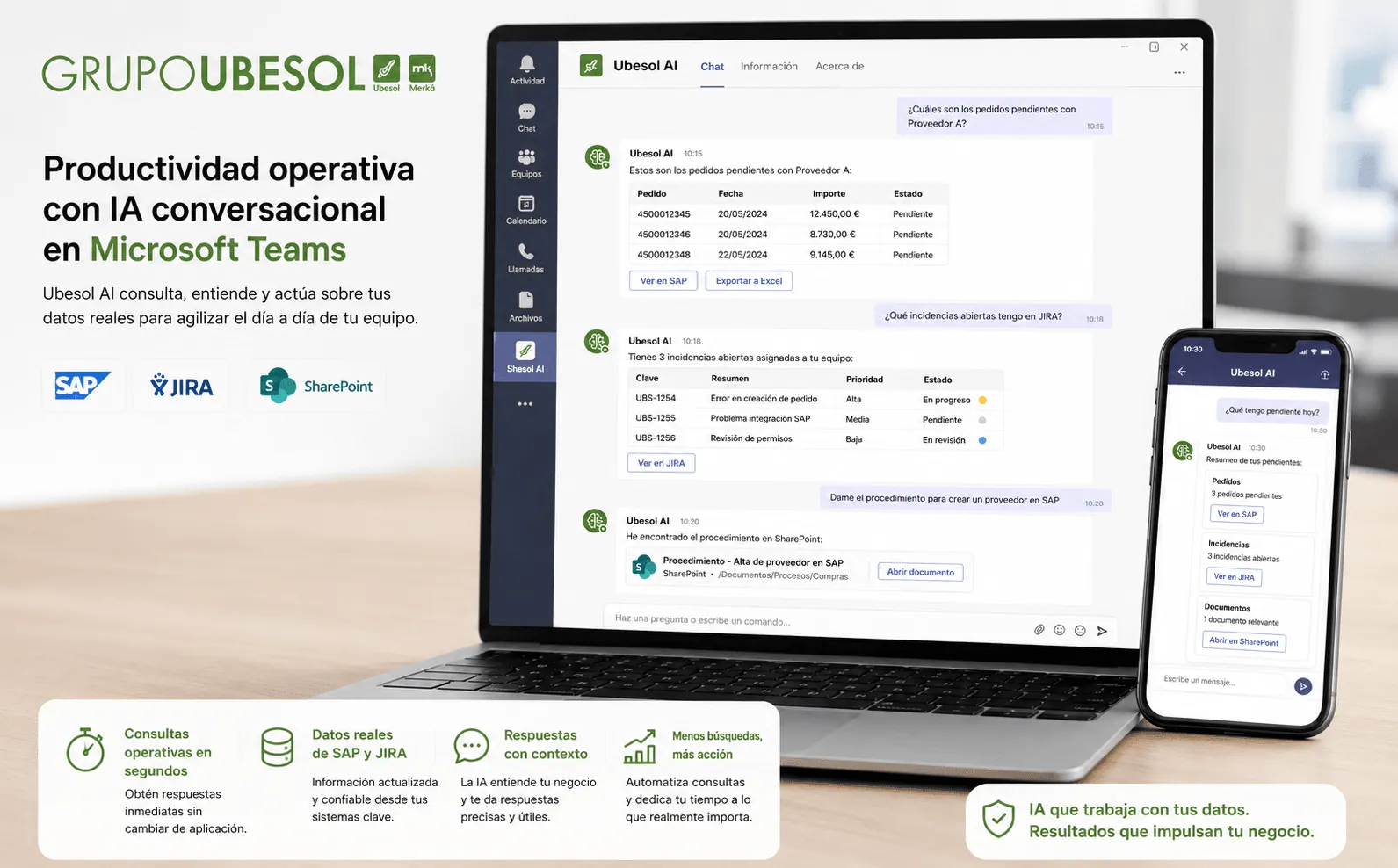 Grupo Ubesol — Agente de IA empresarial integrado en Microsoft Teams — Galeria 1