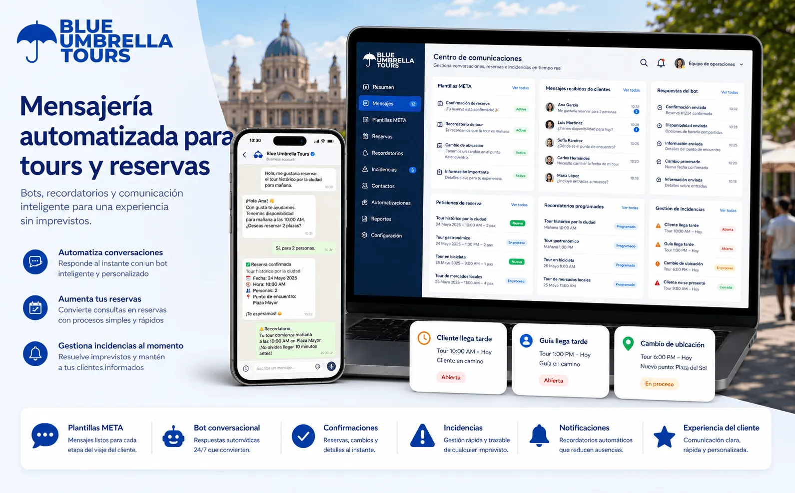 Blue Umbrella Tours — Plataforma de gestión inteligente para tours, reservas, mensajería e incidencias — Gallery 2