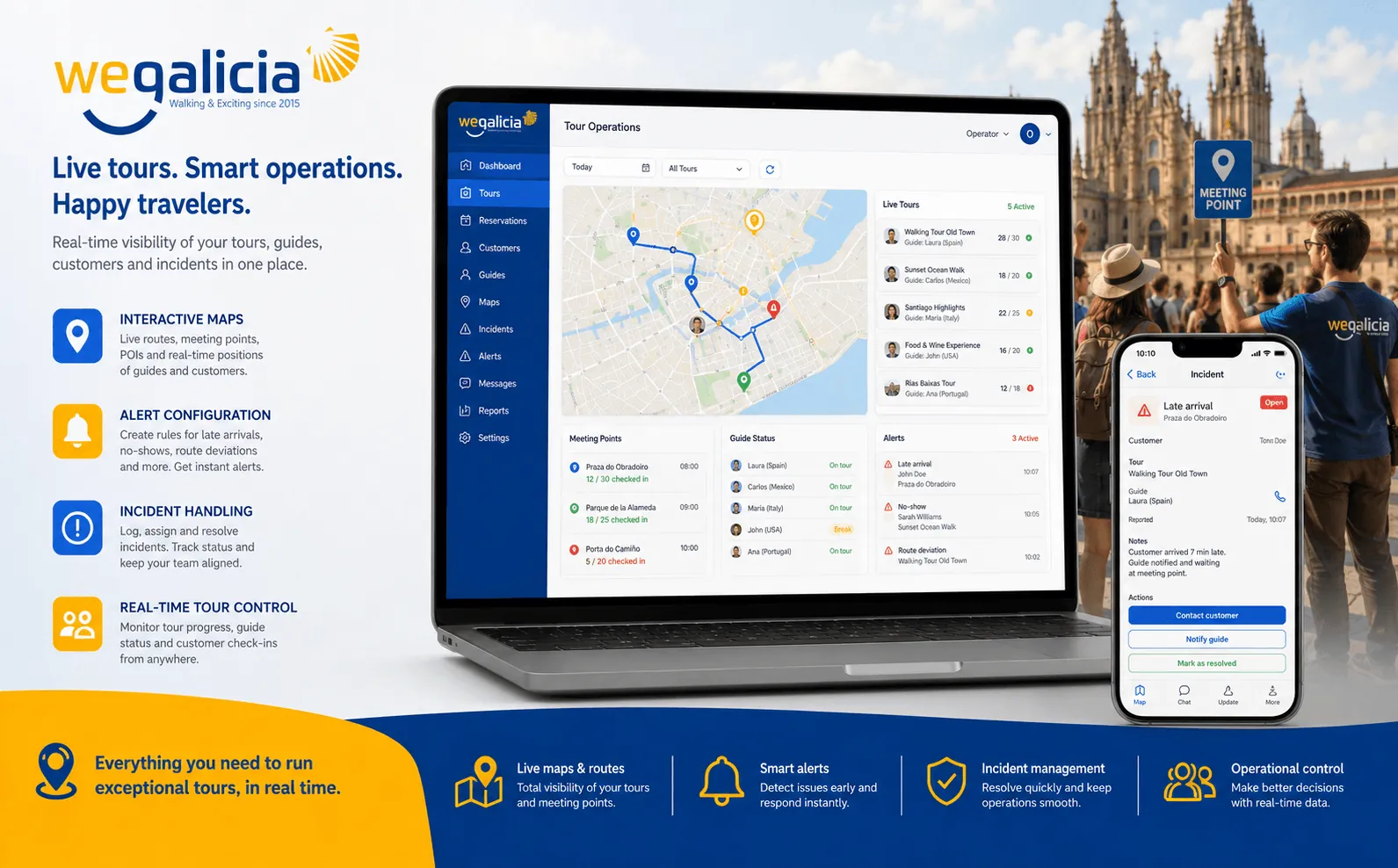 WeGalicia Tours LLC — Plataforma de gestión inteligente para tours, reservas, mensajería e incidencias — Galeria 2