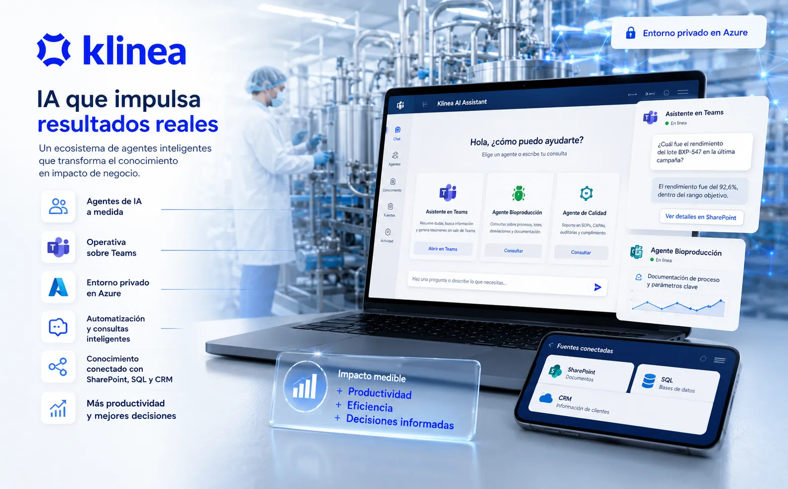 Klinea — Ecosistema privado de inteligencia artificial conectado al conocimiento empresarial — Galería 2